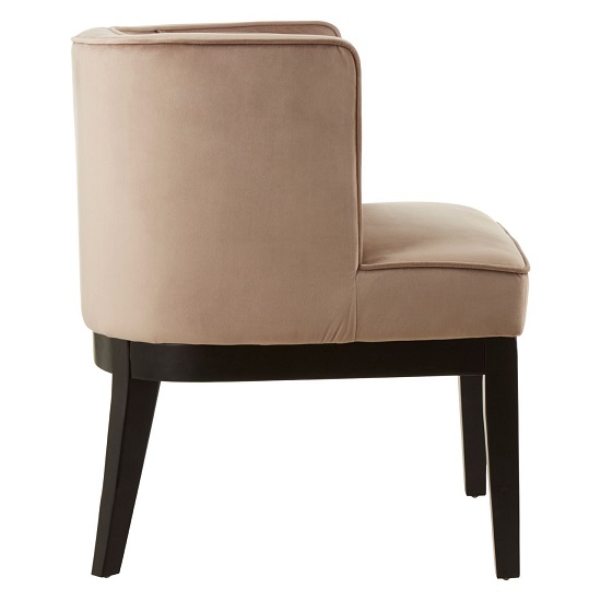 Adaline Rounded Velvet Upholstered Bedroom Chair In Brown FiF