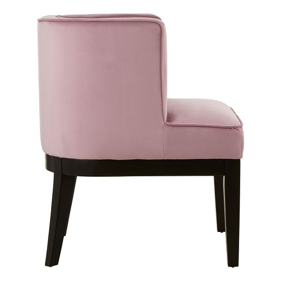 Adaline Rounded Velvet Upholstered Bedroom Chair In Pink Furniture in
