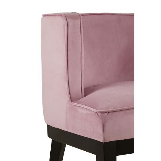 Adaline Rounded Velvet Upholstered Bedroom Chair In Pink Furniture in