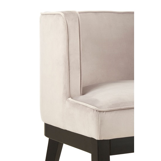 Adaline Rounded Velvet Upholstered Bedroom Chair In Light Grey FiF