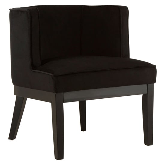 Product photograph of Adalinise Rounded Velvet Bedroom Chair In Black from Furniture in Fashion