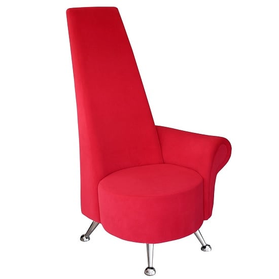 Product photograph of Adalyn Left Handed Mini Potenza Chair In Red Fabric from Furniture in Fashion