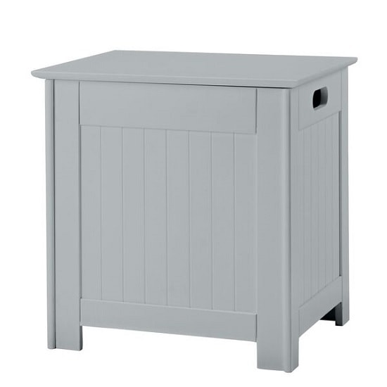 Aacle Wooden Bathroom Laundry Box In Grey_1