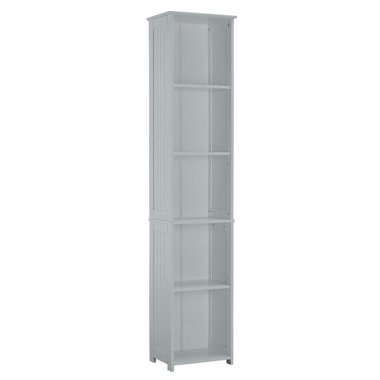 Adamo Bathroom Storage Unit In Grey With 5 Compartment