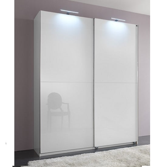 Photo of Add on d white gloss wardrobe with 2 sliding doors 1 mirrors