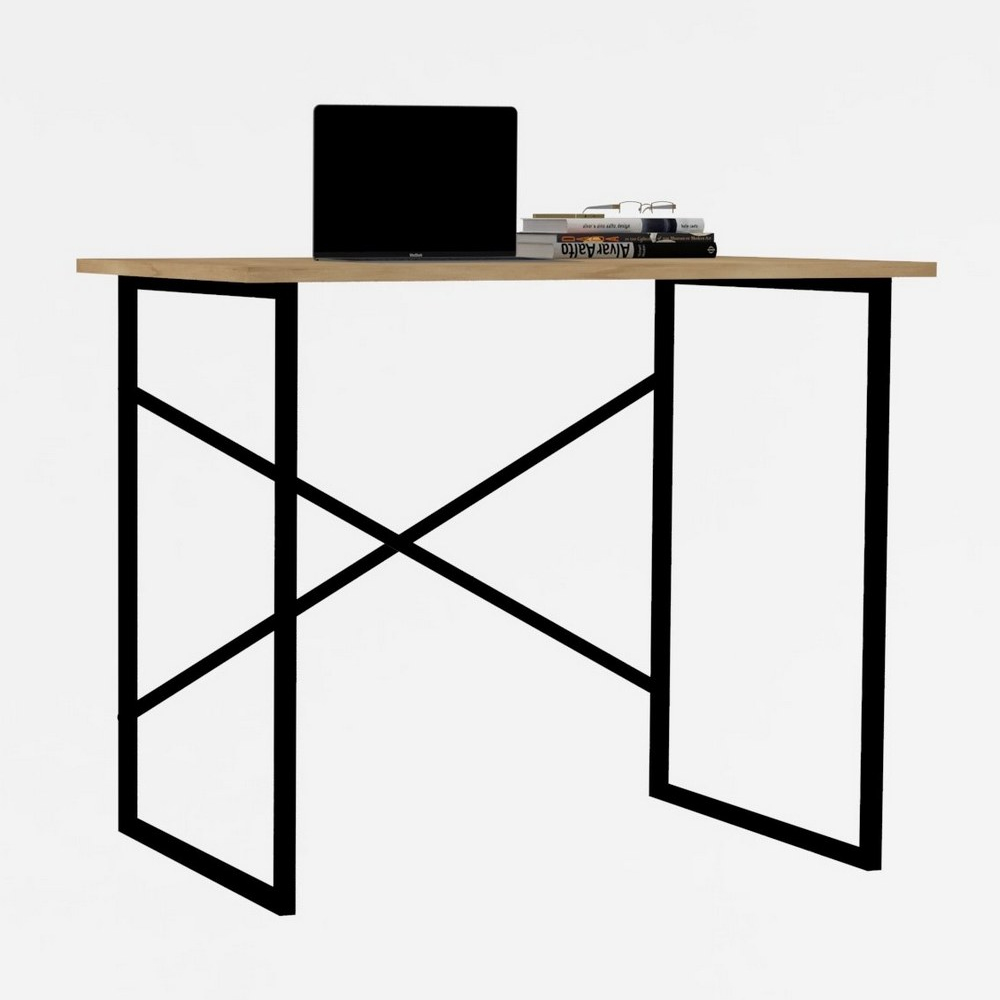 Addis Wooden Laptop Desk in Oak and Black