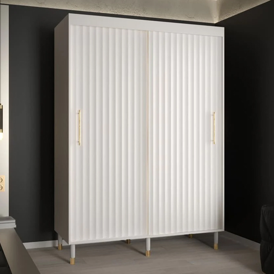 Read more about Adel i wooden wardrobe with 2 sliding doors 150cm in white