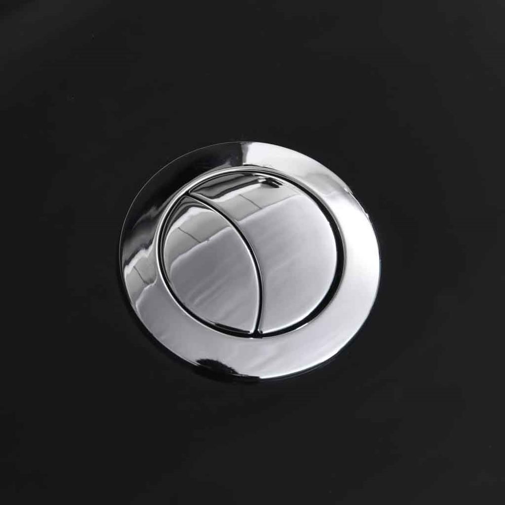 Adel Black Close Coupled Toilet With Horizontal Outlet - Soft Close Seat