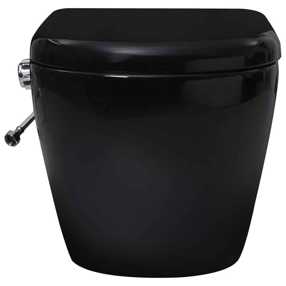 Adel Black Rimless Wall Hung Toilet Pack With Bidet Function - Soft Close Seat