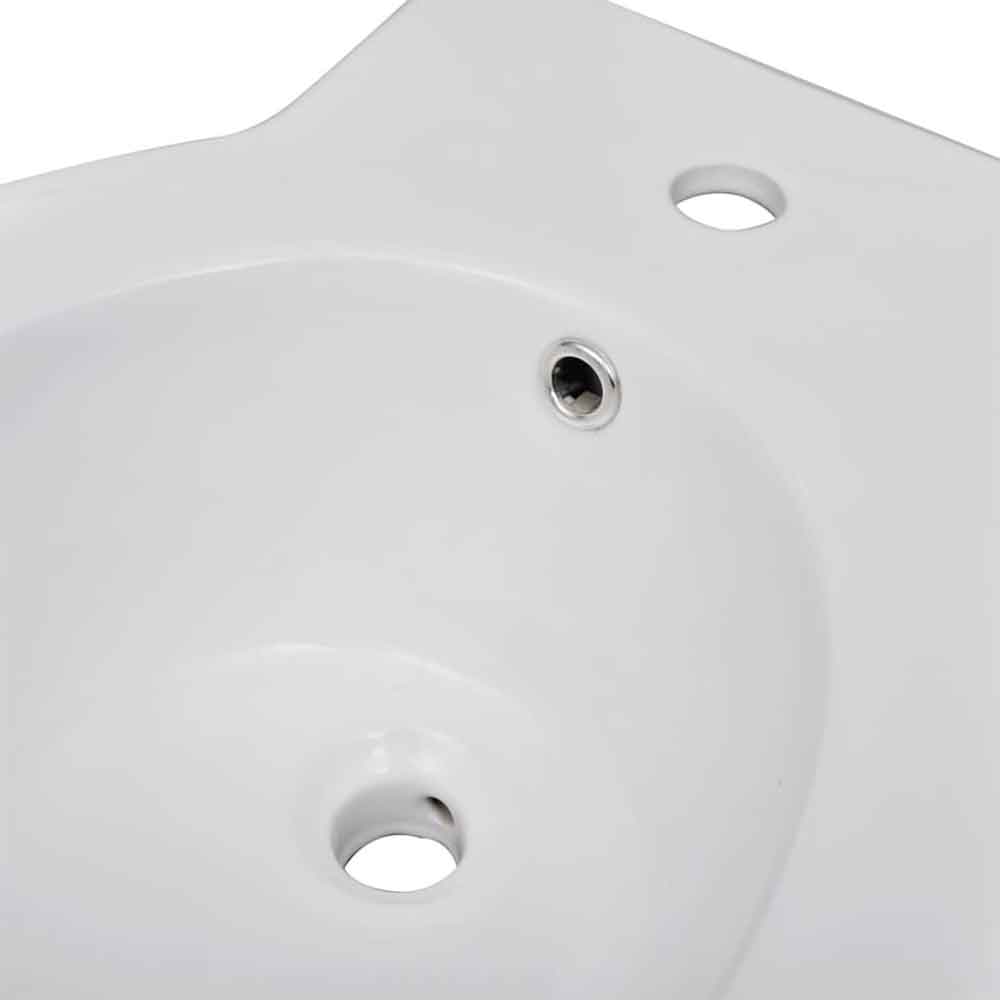 Adel White Close Coupled Toilet And Bidet With Vertical Outlet - Soft Close Seat