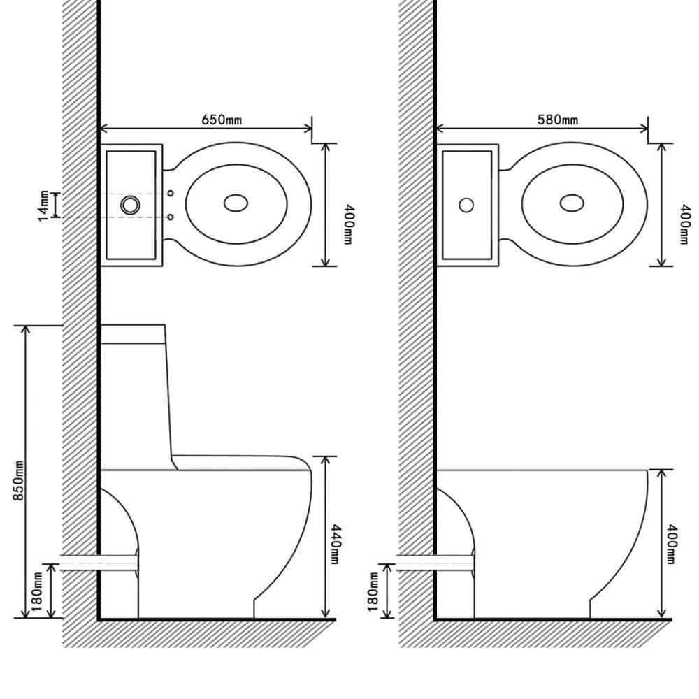 Adel White Close Coupled Toilet And Bidet With Horizontal Outlet - Soft Close Seat