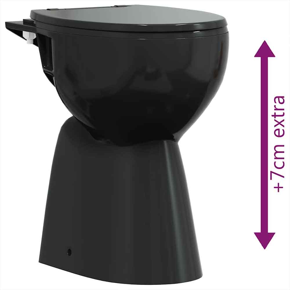Adel Black Rimless Comfort Height Toilet - Soft Close Seat
