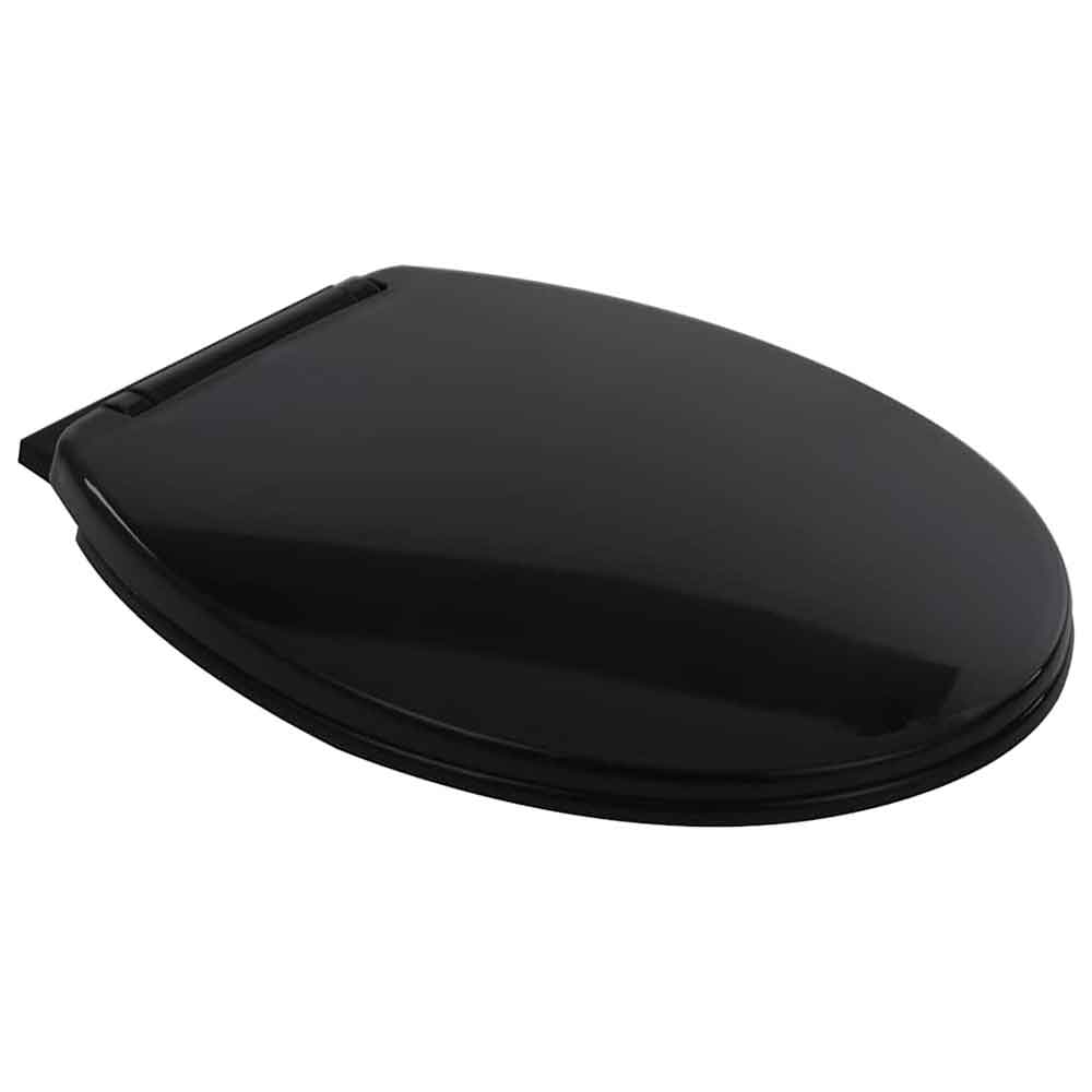 Adel Black Rimless Comfort Height Toilet - Soft Close Seat