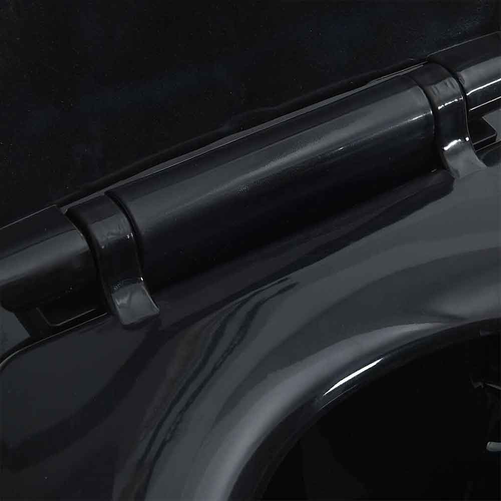 Adel Black Rimless Comfort Height Toilet - Soft Close Seat