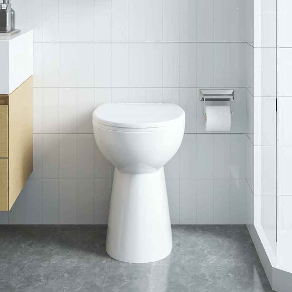 Adel White Rimless Comfort Height Toilet - Soft Close Seat