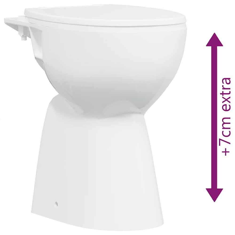 Adel White Rimless Comfort Height Toilet - Soft Close Seat