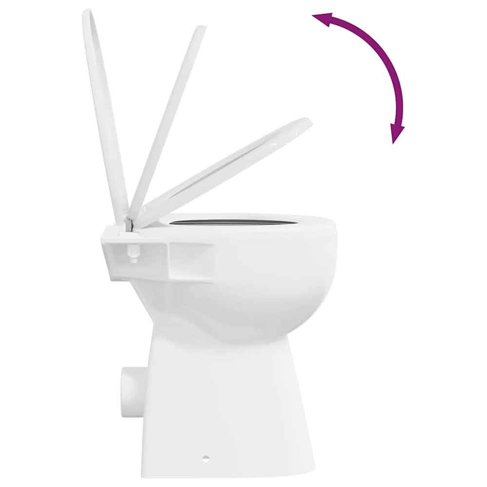 Adel White Rimless Comfort Height Toilet - Soft Close Seat