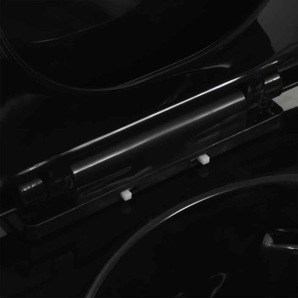 Adel Black Rimless Wall Hung Toilet - Soft Close Seat