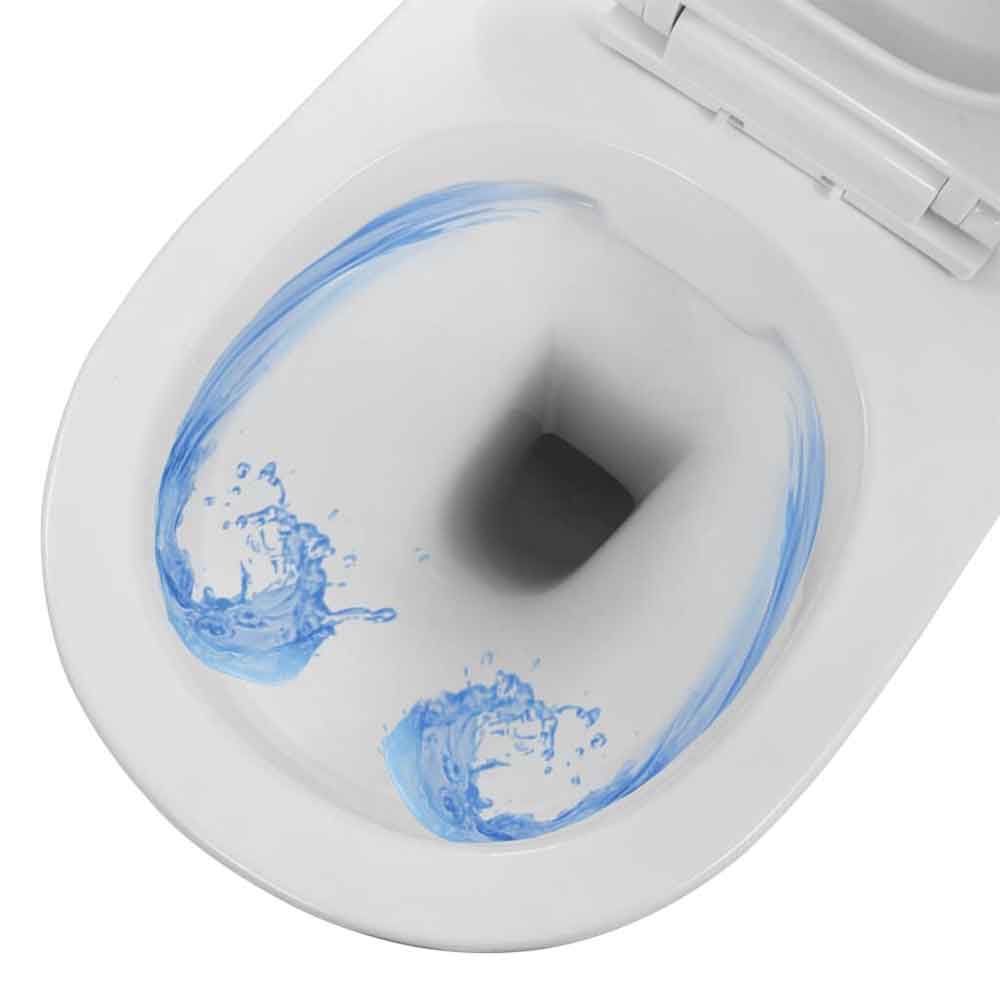 Adel White Rimless Wall Hung Toilet - Soft Close Seat