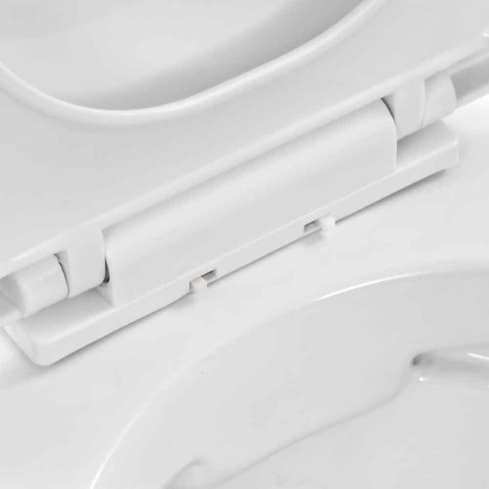 Adel White Rimless Wall Hung Toilet - Soft Close Seat