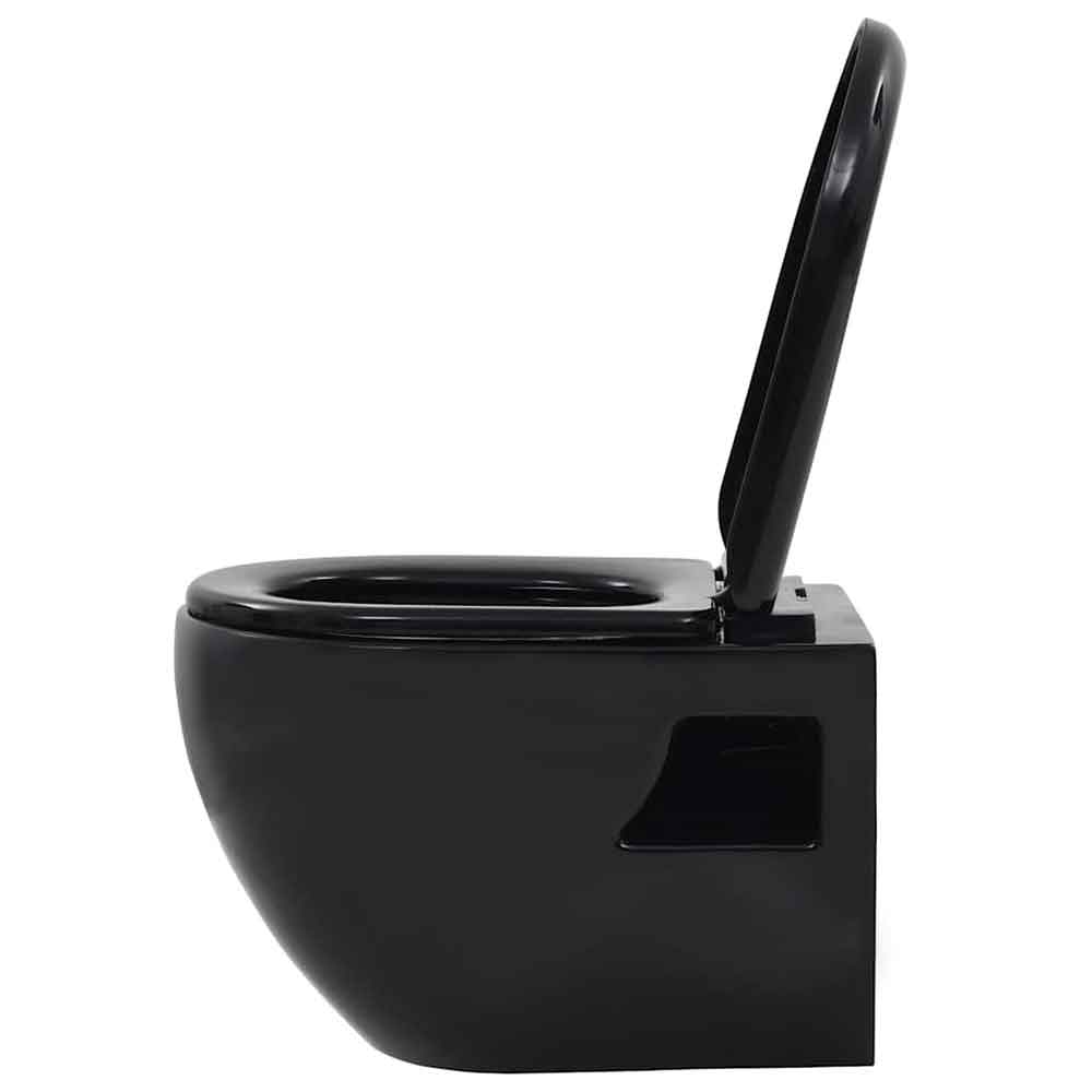 Adel Black Wall Hung Toilet - Soft Close Seat