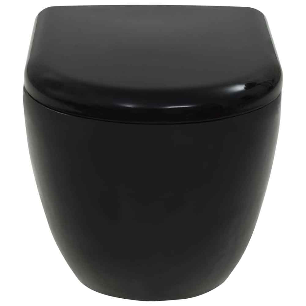 Adel Black Wall Hung Toilet - Soft Close Seat