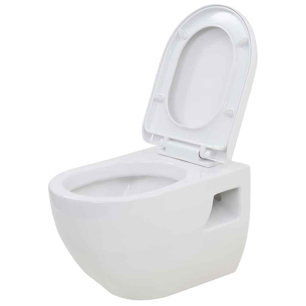 Adel White Wall Hung Toilet - Soft Close Seat