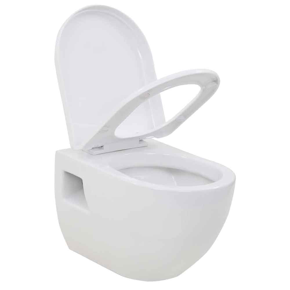 Adel White Wall Hung Toilet - Soft Close Seat
