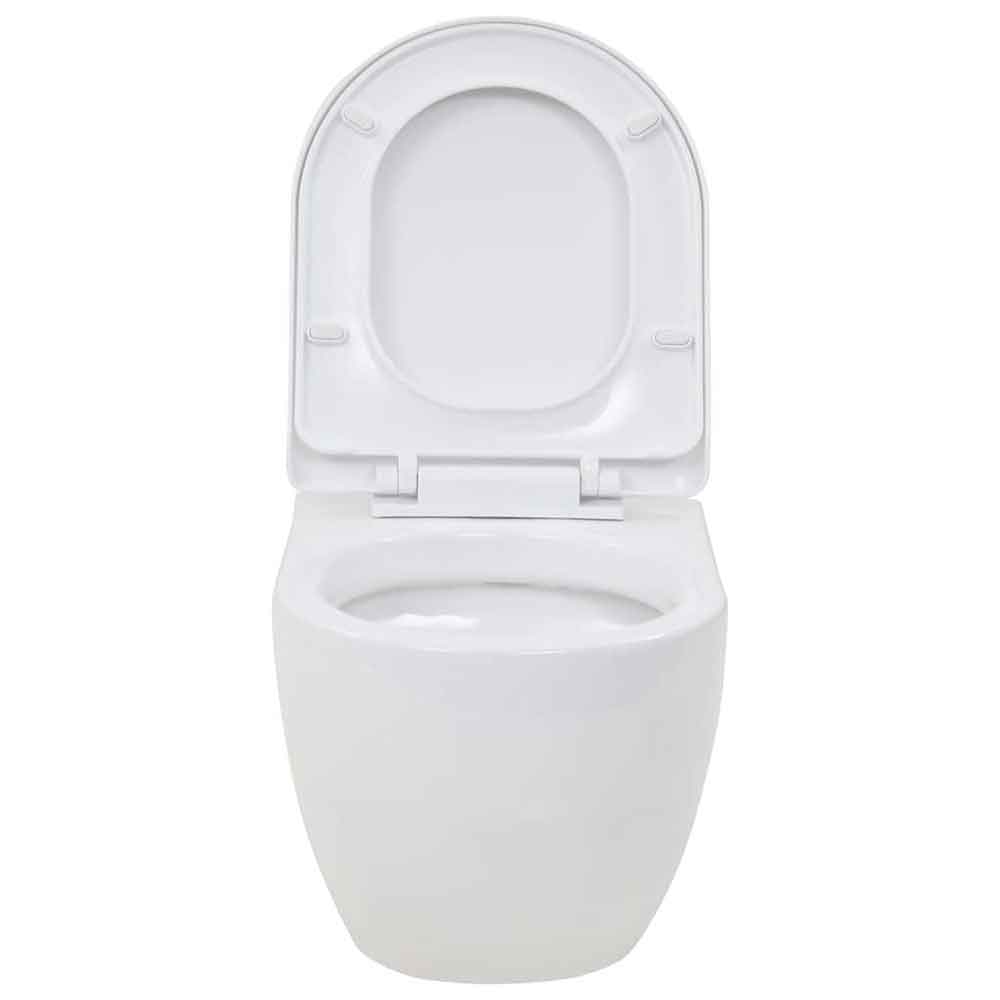 Adel White Wall Hung Toilet - Soft Close Seat