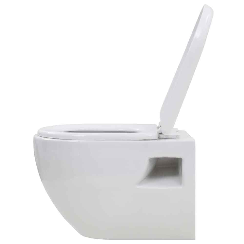 Adel White Wall Hung Toilet - Soft Close Seat