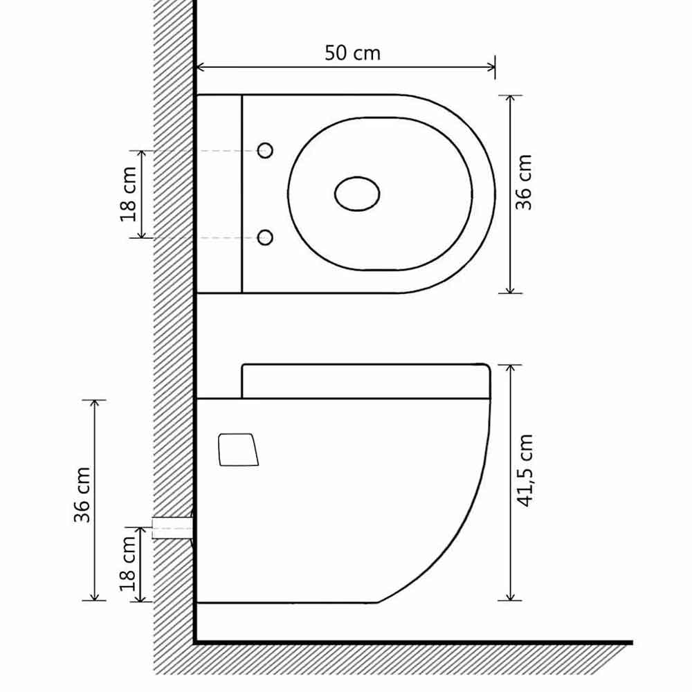 Adel White Wall Hung Toilet - Soft Close Seat