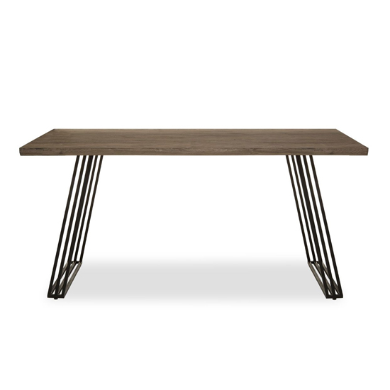 Adela Rectangular Wooden Dining Table In Light Brown