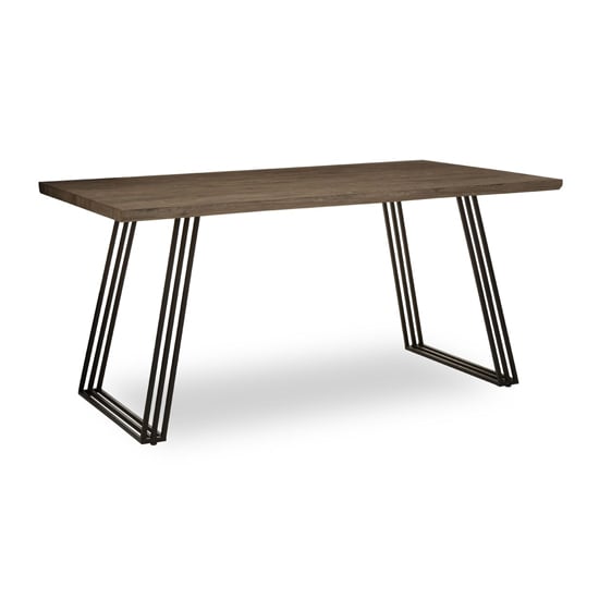 Photo of Adela rectangular wooden dining table in light brown
