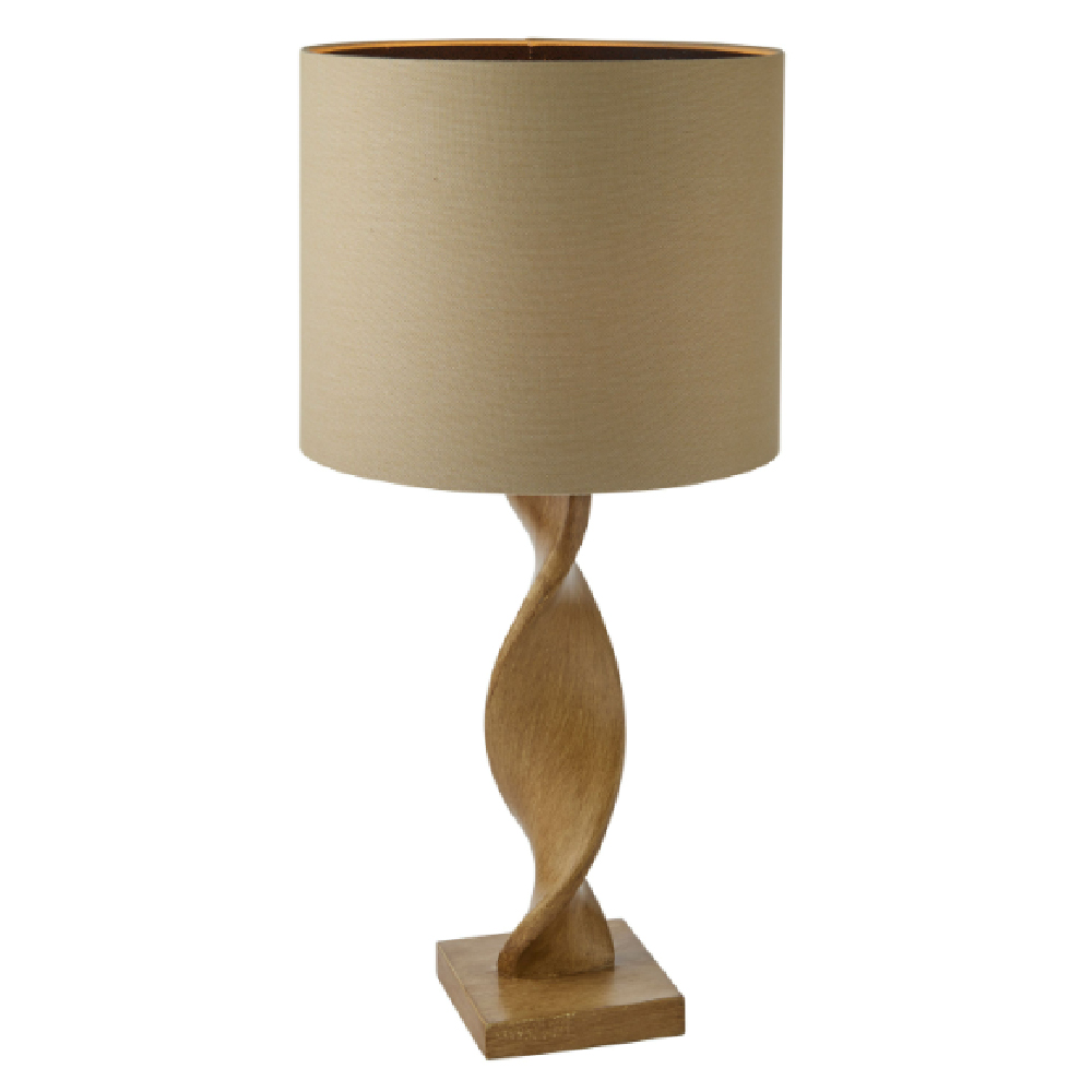 Adelaide Fabric Lamp Table In Natural And Oak