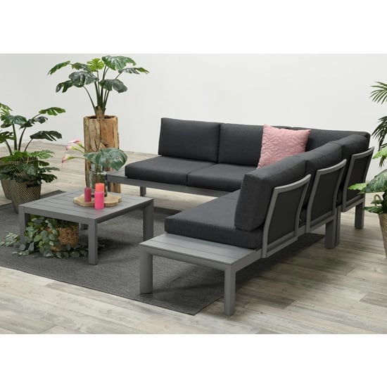 Adelane Corner Sofa Group With Coffee Table In Artic Grey_2