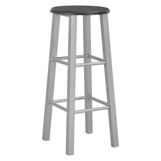 Adelia Wooden Bar Table With 2 Bar Stools In Black And Grey_3