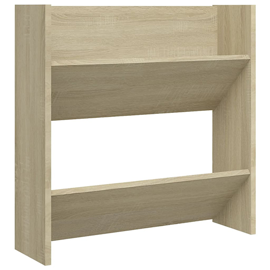 Adelio Wooden Wall Mounted Shoe Storage Rack In Sonoma Oak