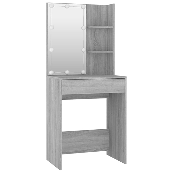 Adhra Wooden Dressing Table Set In Grey Sonoma Oak With LED_4