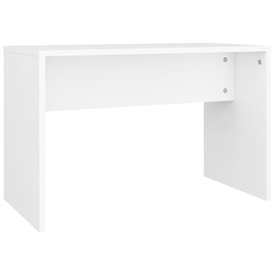 Adhra Wooden Dressing Table Set In White With LED Lights