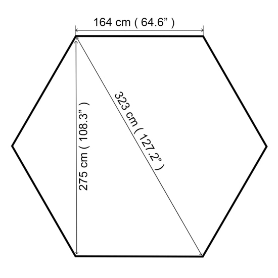 Adica Fabric Garden Gazebo Hexagonal In Anthracite