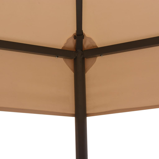 Adica Fabric Garden Gazebo Hexagonal In Beige