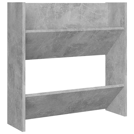 Adino Wooden Wall Mounted Shoe Storage Rack In Concrete Effect