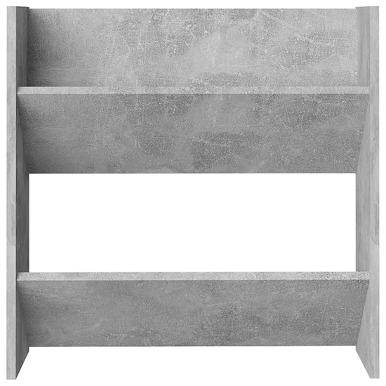 Adino Wooden Wall Mounted Shoe Storage Rack In Concrete Effect
