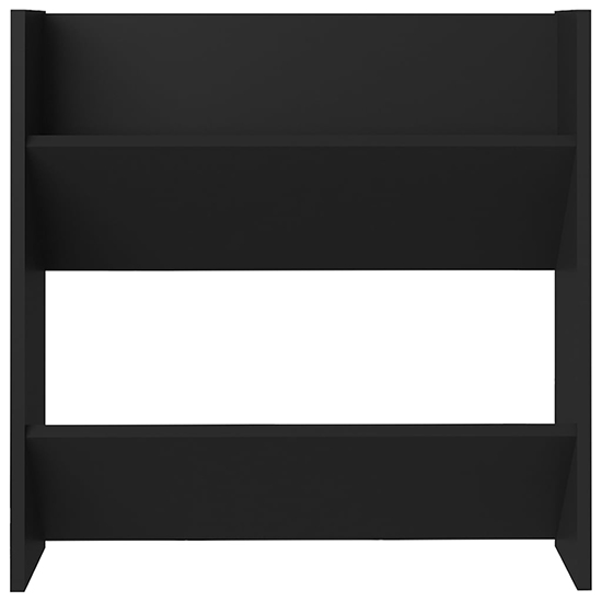Adkins Wooden Wall Mounted Shoe Storage Rack In Black