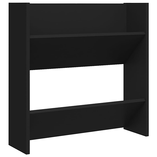 Adkins Wooden Wall Mounted Shoe Storage Rack In Black