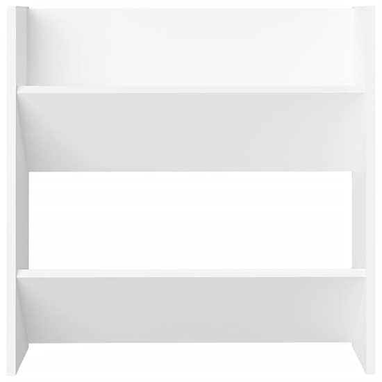 Adkins Wooden Wall Mounted Shoe Storage Rack In White