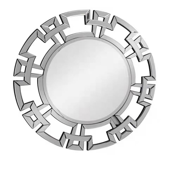 Solitaire Etched Wall Mirror, SOL0004 Furniture in Fashion