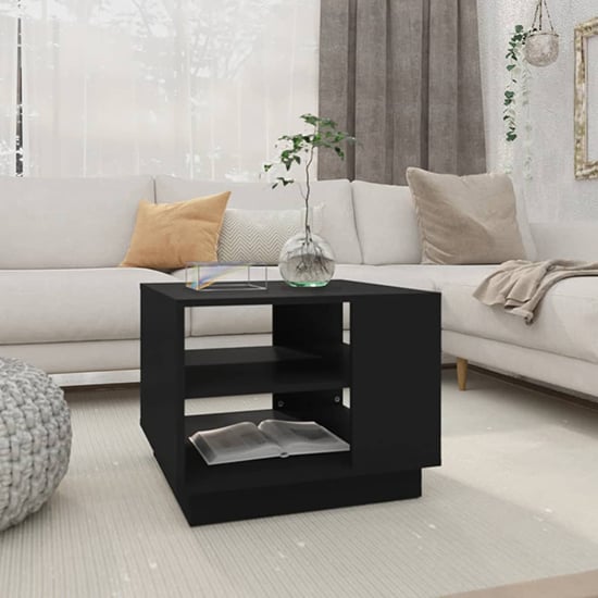 Photo of Adolfo wooden coffee table with undershelf in black