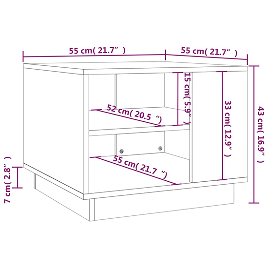 Adolfo Wooden Coffee Table With Undershelf In Concrete Effect