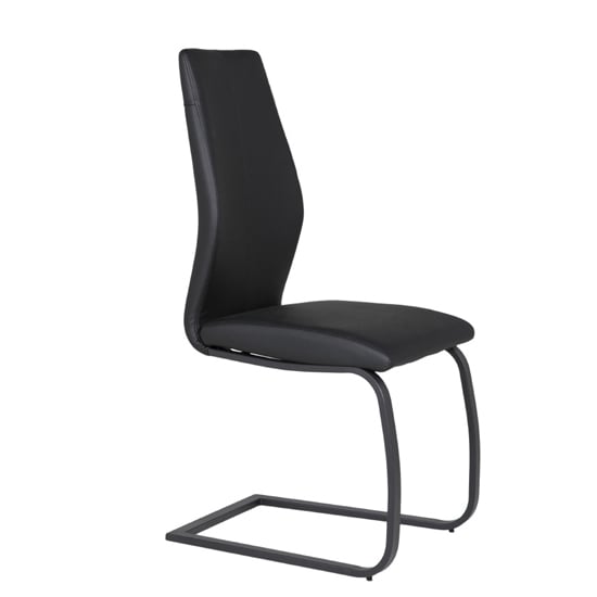 Adoncia Faux Leather Dining Chair In Black